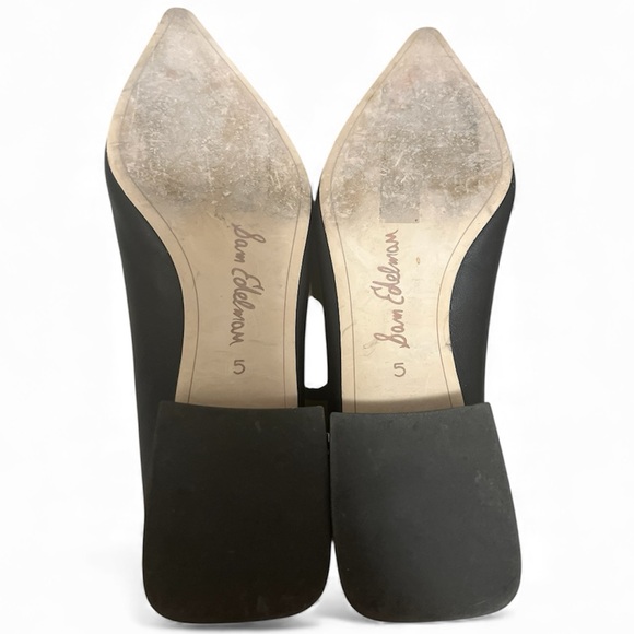 Sam Edelman Pearson Pointed Toe Flats Low Heel Black Tortoise 5 - Picture 9 of 12